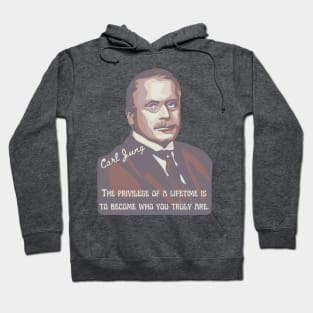 Carl Jung Portrait and Quote Hoodie